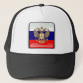 Russia Flag Russian Map Flag T-Shirt Gift for' Trucker Cap