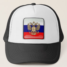 Russian glossy flag trucker hat