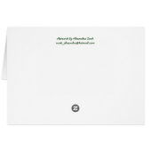 Russian Glowing Tree Happy New Year Card (Back Horizontal)