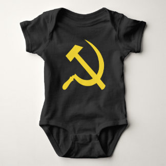 Russian Hammer and Sickle Baby Football Bodysuit