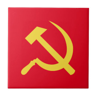 Russian Hammer and Sickle Ceramic Tile