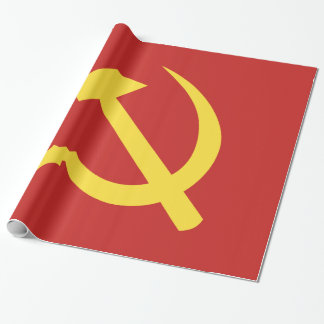 Russian Hammer and Sickle Glossy Wrapping Paper