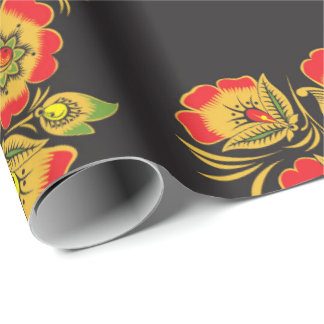 Russian Hohloma Wrapping Paper