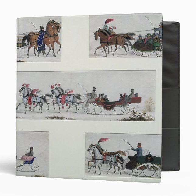 Russian Horse Drawn Sleighs 3 Ring Binder (Front/Inside)
