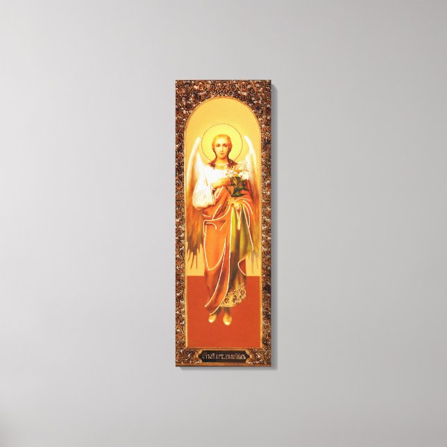 Russian Icon Archangel Gabriel  Wrapped Canvas Print (Front)