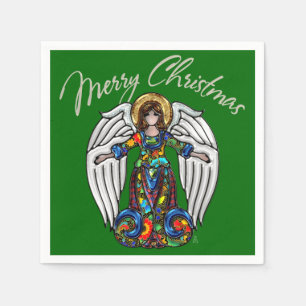 Russian Icon Guardian Angel for Christmas Paper Napkins