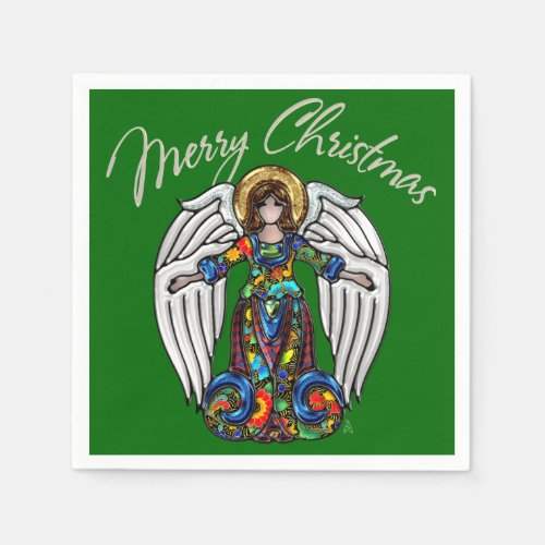 Russian Icon Guardian Angel for Christmas Paper Napkins