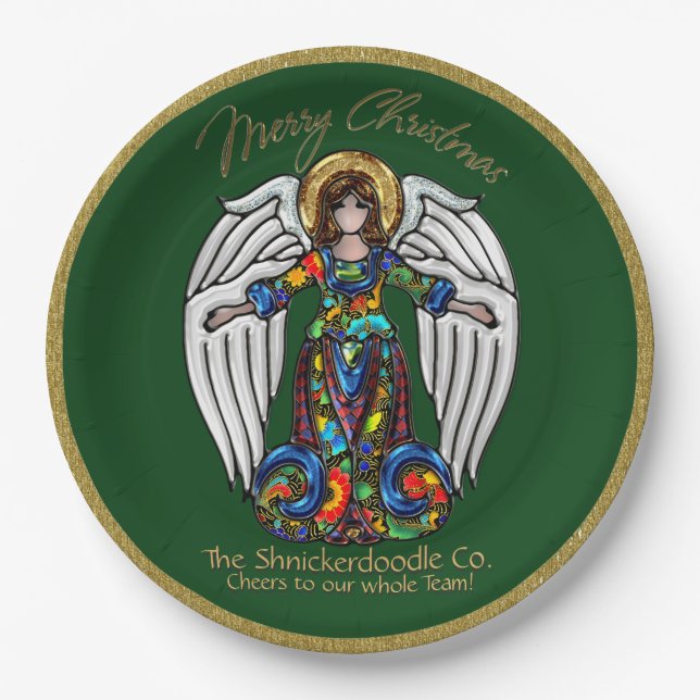 Russian Icon Guardian Angel Personalized Paper Plates (Front)