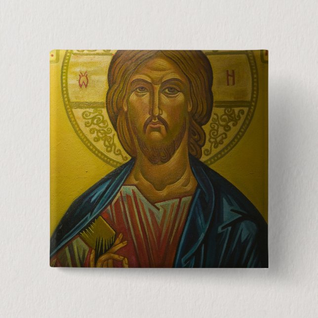 Russian Icon inside Church of St. Sophia / Button (Front)