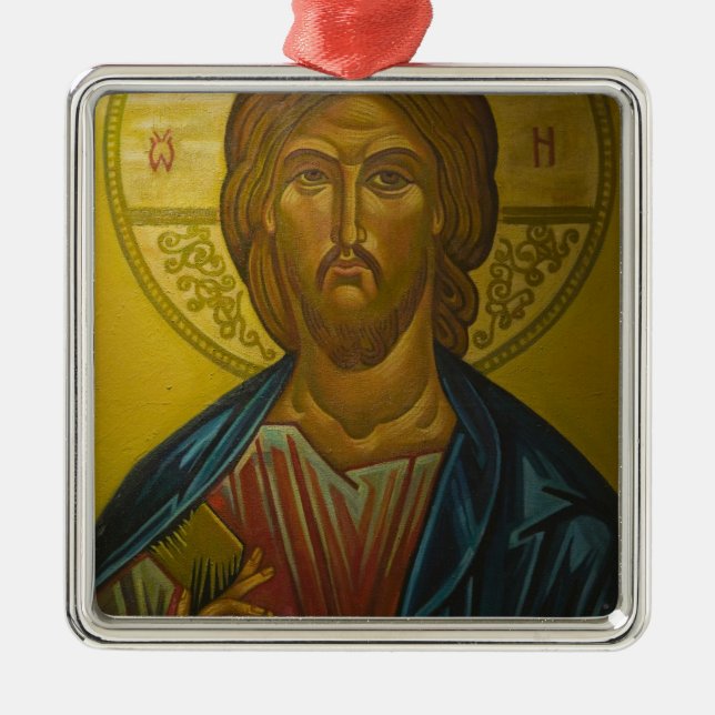 Russian Icon inside Church of St. Sophia / Metal Ornament (Front)