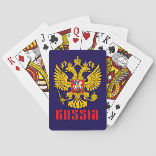 Russian Imperial Eagle Flag Poker Cards