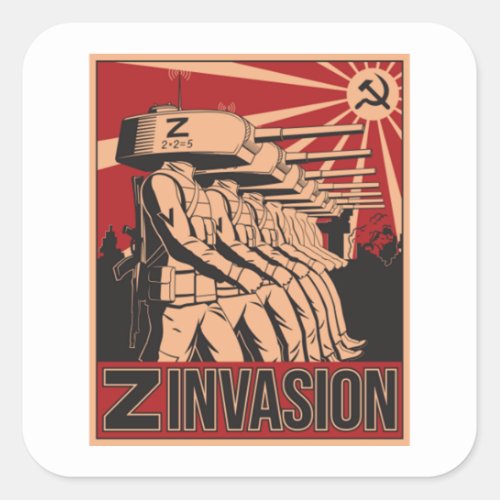 Russian invasion of Ukraine 2022 Square Sticker