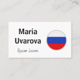 Russian Flag & Coat of Arms, Flag of Russia Business Card