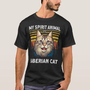 Russian Longhair My Spirit Animal Is Siberian Fore T-Shirt