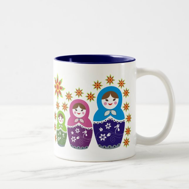 Russian Matryoshka Doll Mugs (Right)