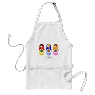 Russian matryoshka dolls adult apron