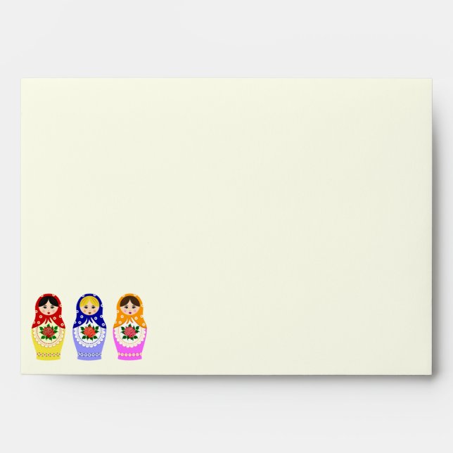 Russian matryoshka dolls envelope (Front)