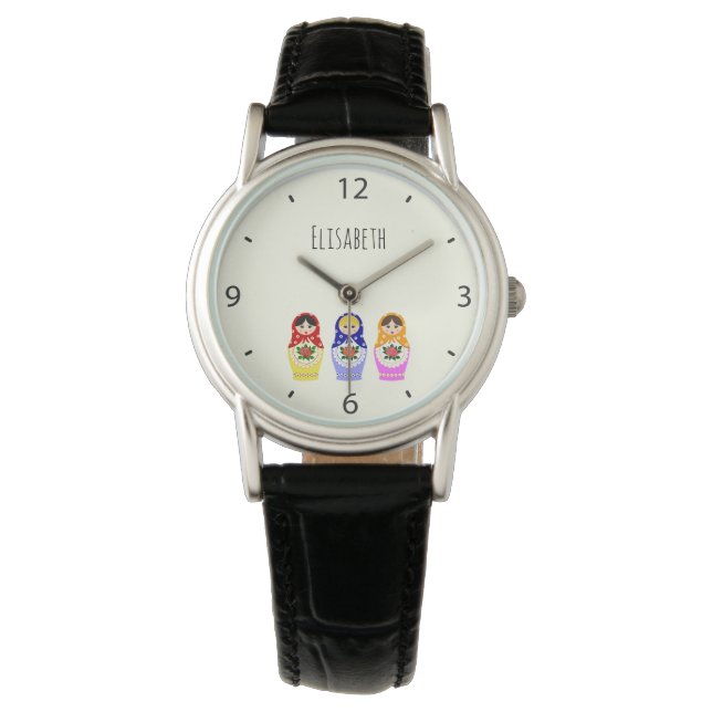 Russian matryoshka dolls name watch (Front)
