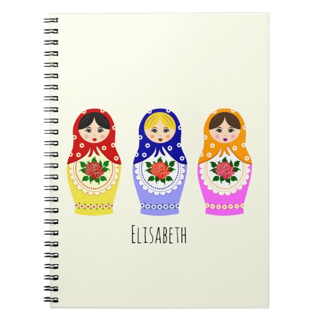 Russian matryoshka dolls notebook (Front)