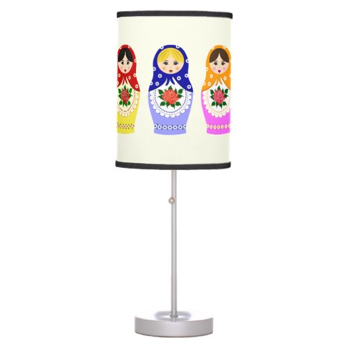 Russian matryoshka dolls table lamp