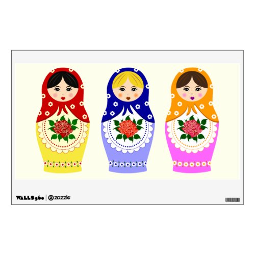Russian matryoshka dolls wall decal