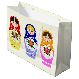Russian matryoshka nesting dolls large gift bag