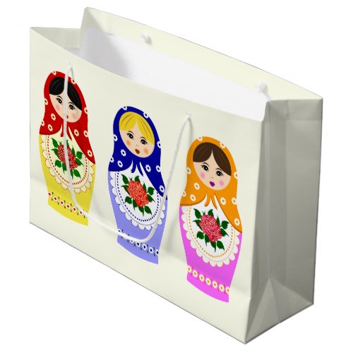 Russian matryoshka nesting dolls large gift bag