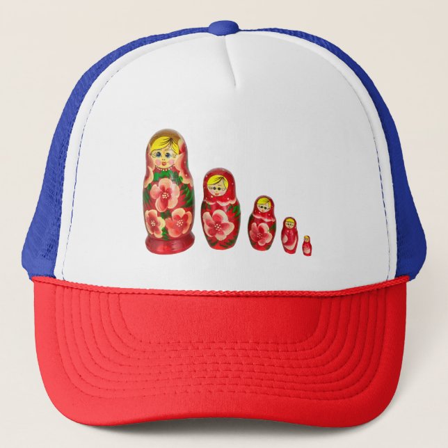Russian Matryoshka nesting dolls Trucker Hat (Front)