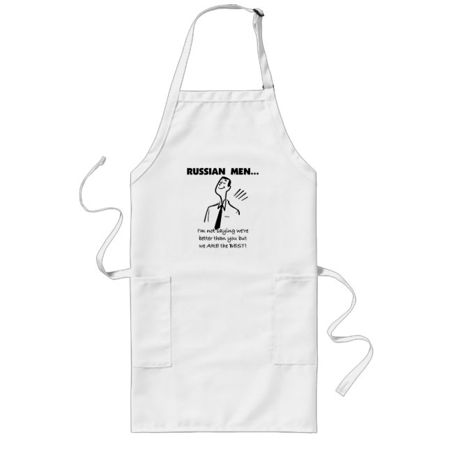 Russian Men Are Best Long Apron (Front)