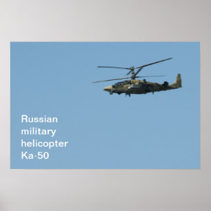 Russian military helicopter Ka-50 Poster