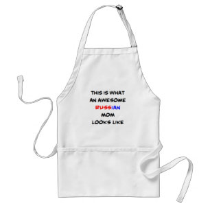 russian mom, awesome adult apron
