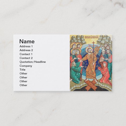 Russian mosaic icon business card