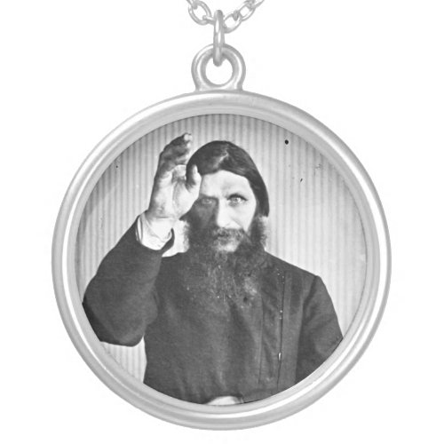 Russian Mystic Grigori Yefimovich Rasputin Silver Plated Necklace