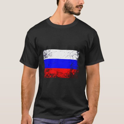 Russian National Flag Vintage Gift T_Shirt