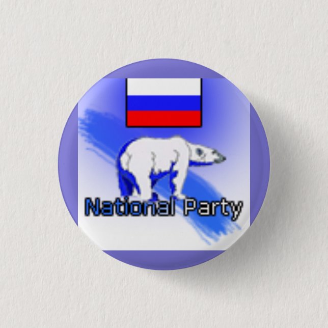Russian National Party Logo Pinback Button (Front)