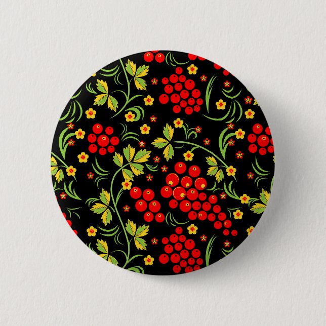 Russian national pattern pinback button (Front)