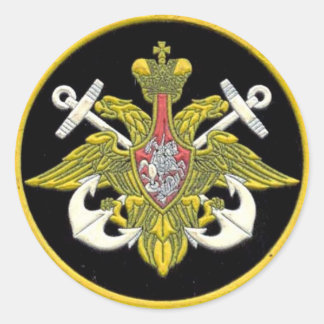 Russian Navy patch Classic Round Sticker