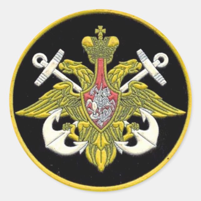 Russian Navy patch Classic Round Sticker (Front)