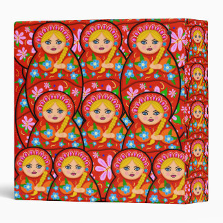 Russian Nesting Doll - Matryoshka 3 Ring Binder