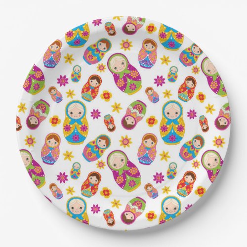 Russian Nesting Doll Matryoshka Paper Plate