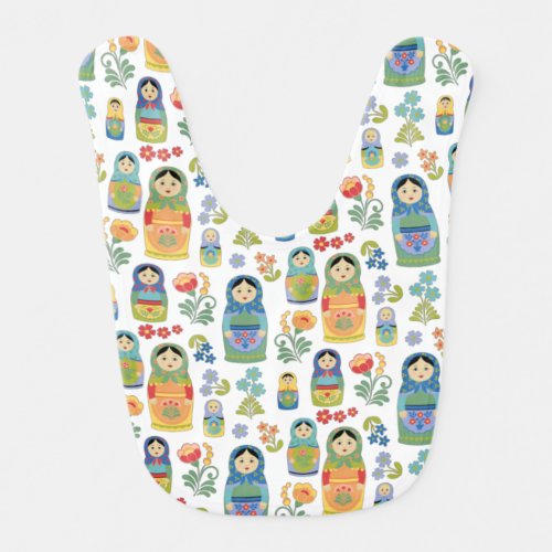 Russian Nesting Dolls Baby Bib