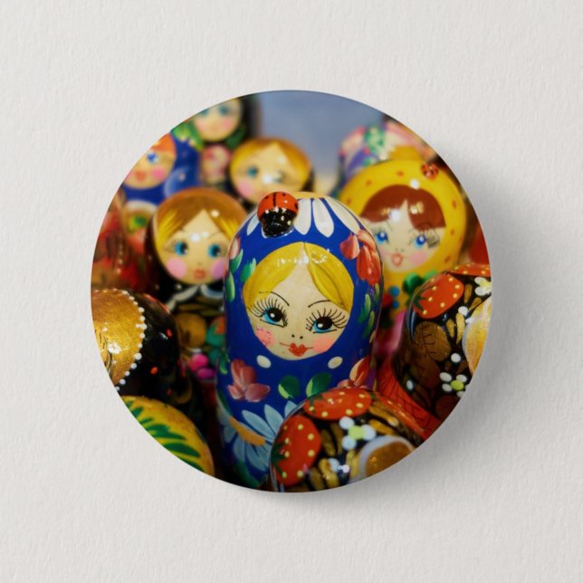 Russian Nesting Dolls Button (Front)