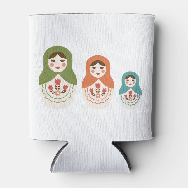 Russian Nesting Dolls Can Cooler (Front)