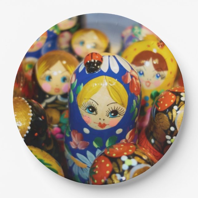 Russian Nesting Dolls Paper Plates (Front)