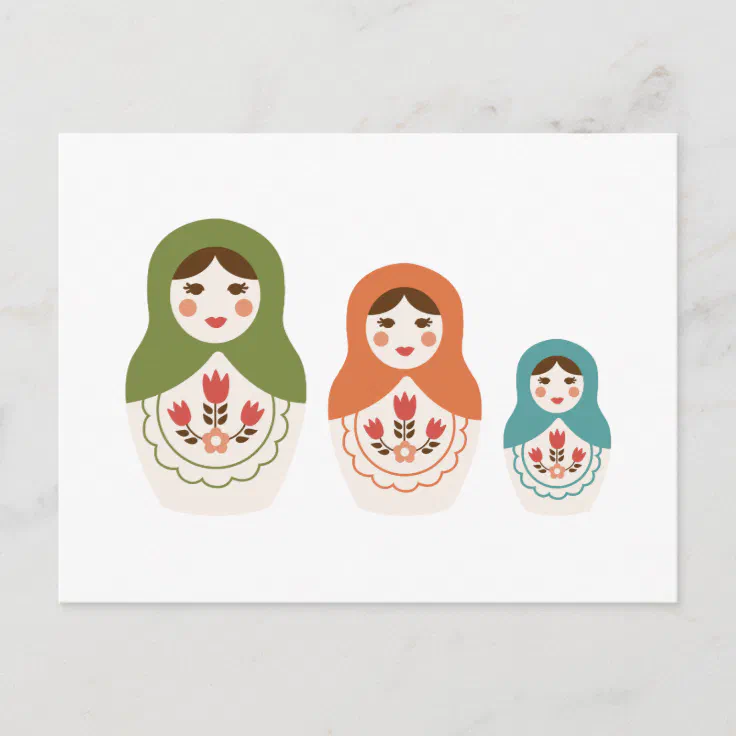 Russian Nesting Dolls Postcard | Zazzle