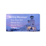 Russian Orthodox Church At Christmas Time Label at Zazzle