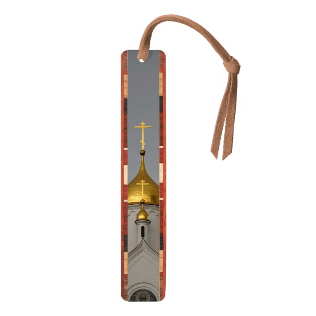 Russian Orthodox Church Onion Dome Cross Bookmark (Front)