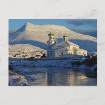 Russian Orthodox Church South Side  Unalaska Islan Postcard by mistlebee at Zazzle