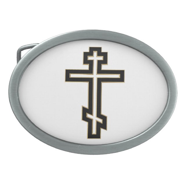 Russian orthodox cross belt buckle (Front)