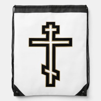 Russian Orthodox Cross Drawstring Bag by igorsin at Zazzle